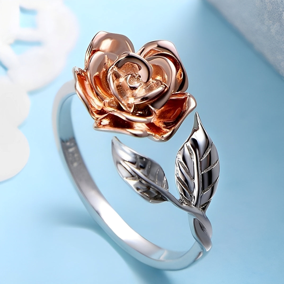 Jennie – Vintage Silberring mit Blume
