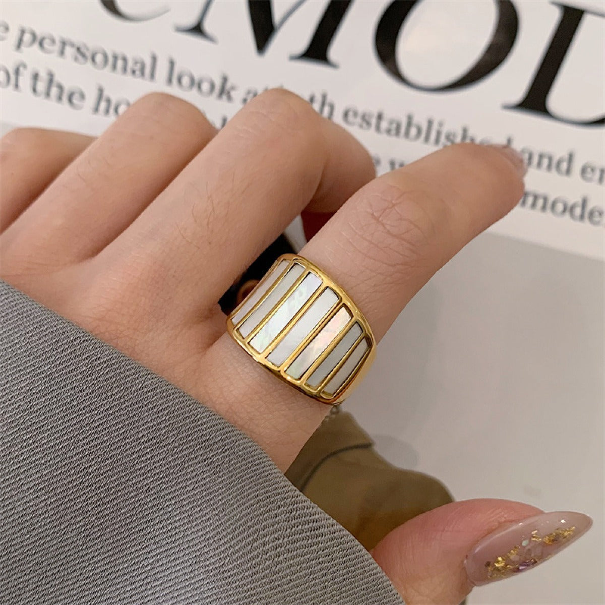 Marise – Dekorative Pinctada Ring