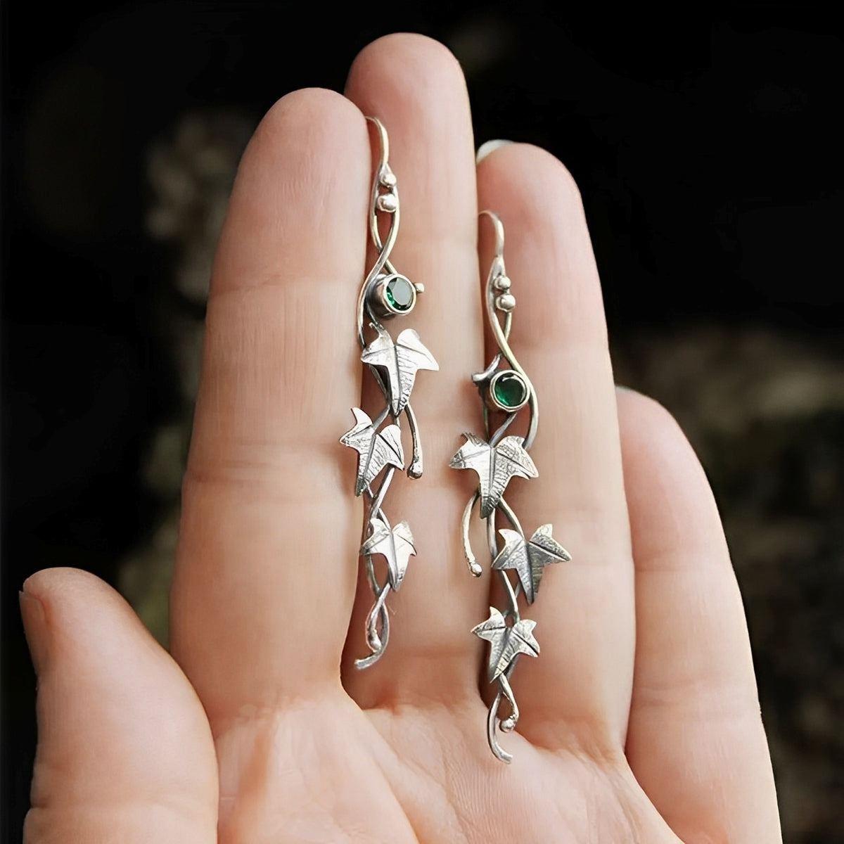 Elvina – Ohrringe Vintage Elfenblätter