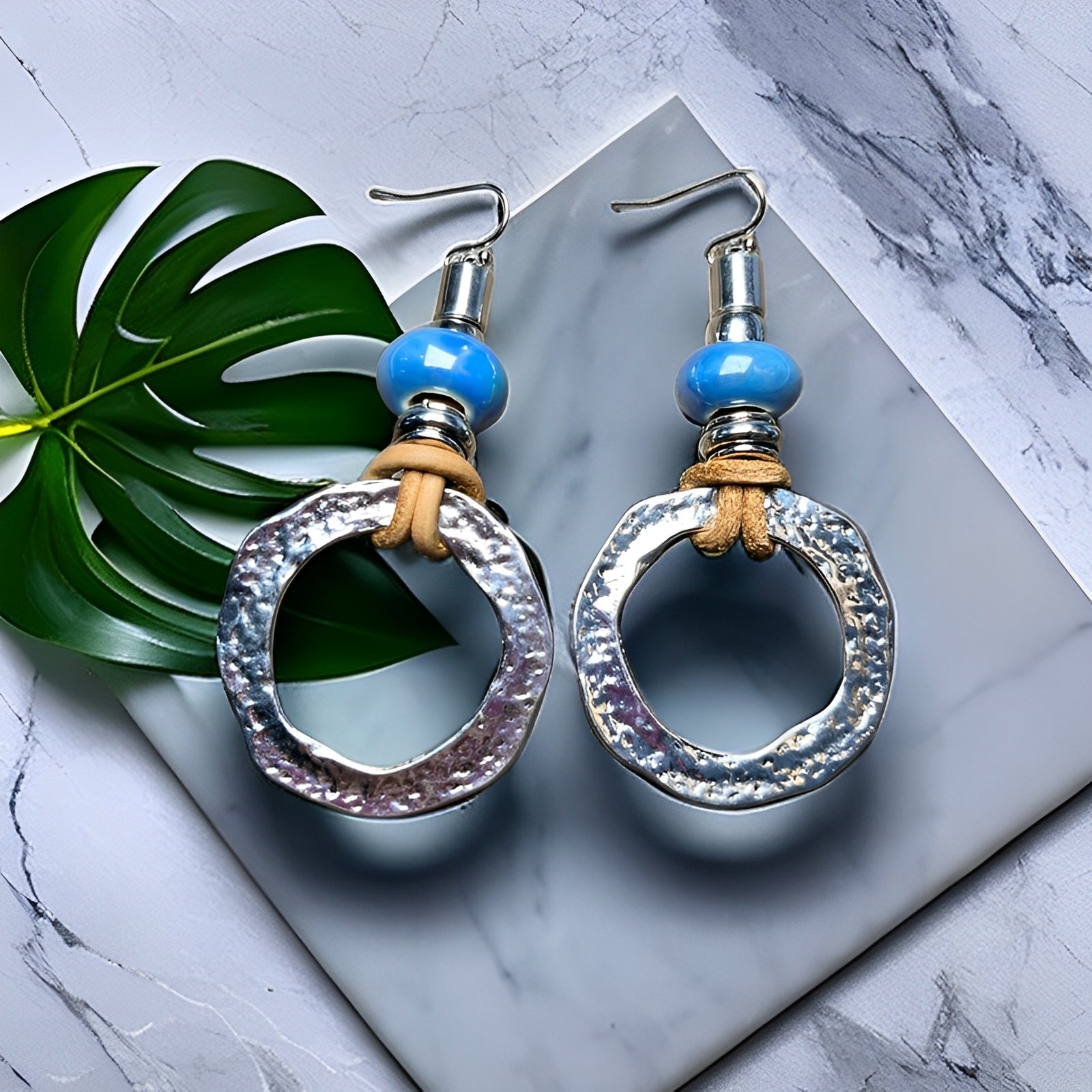 Mira – Silberne Kreis-Ohrringe im Boho-Vintage-Stil