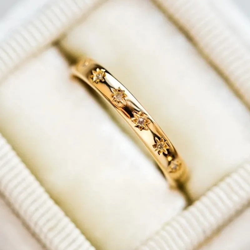 Zaynah – Vintage-Ring Gold mit Zirkonium