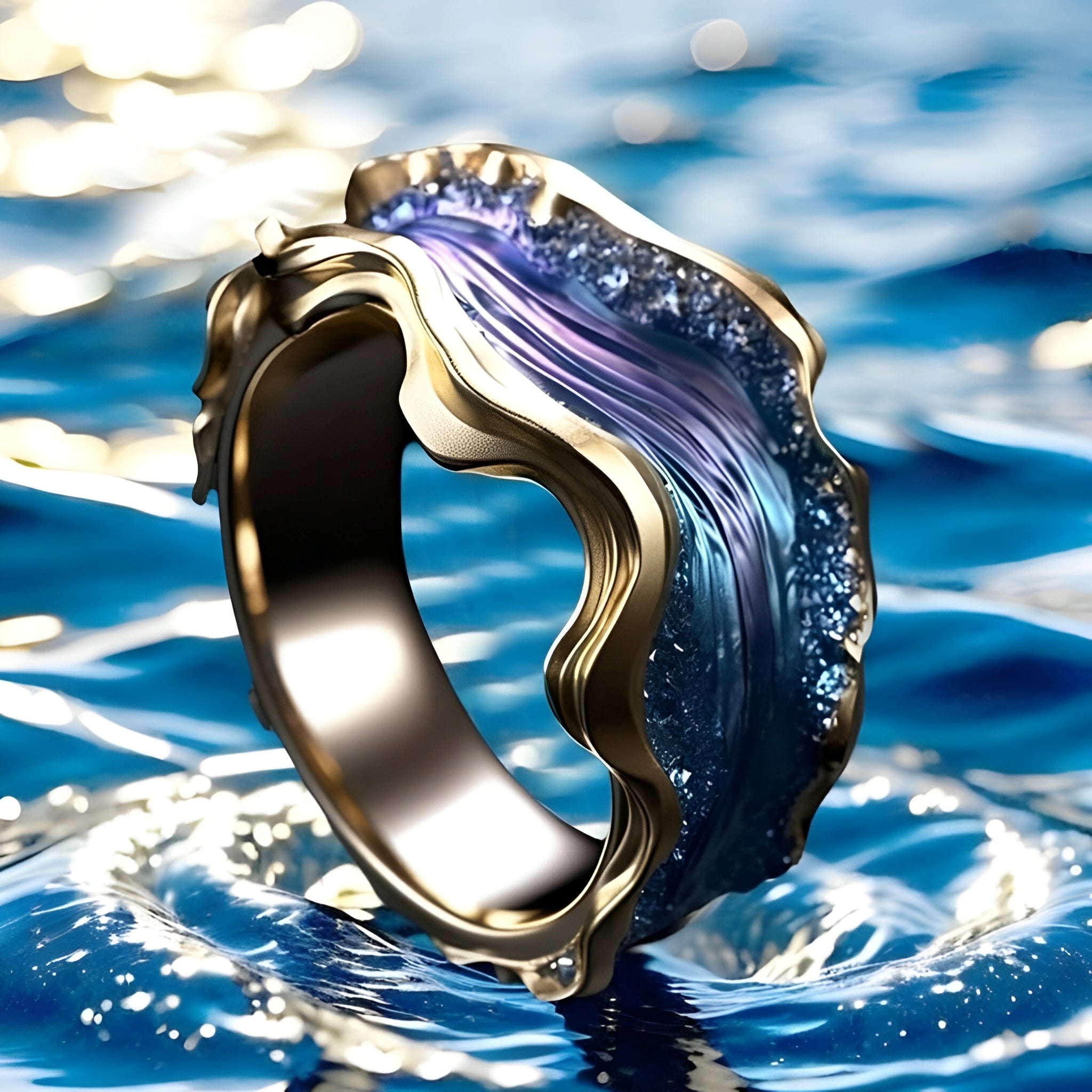 Mira – Vintage Goldener Ozean-Ring