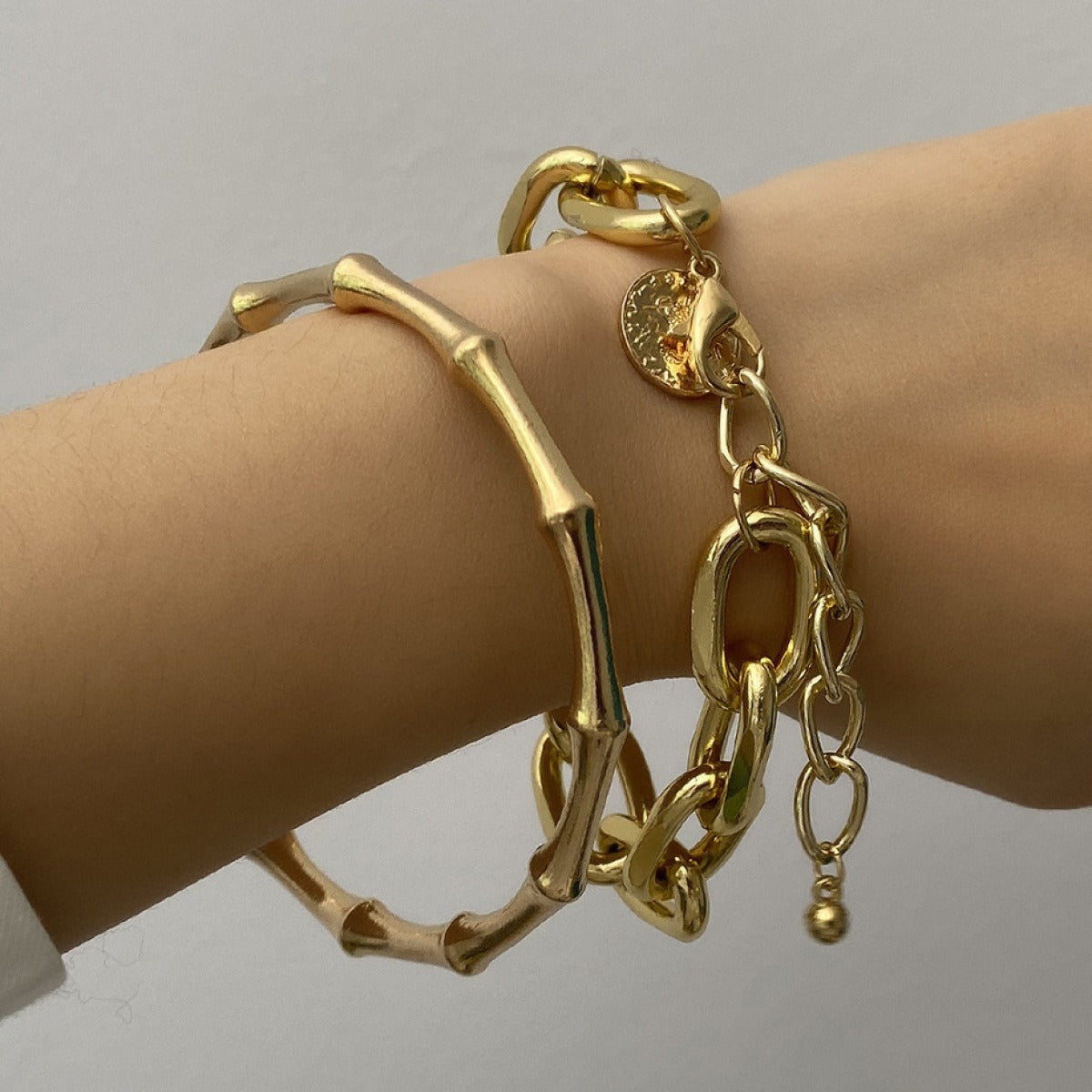 Kaia – Armband Bambus Gold