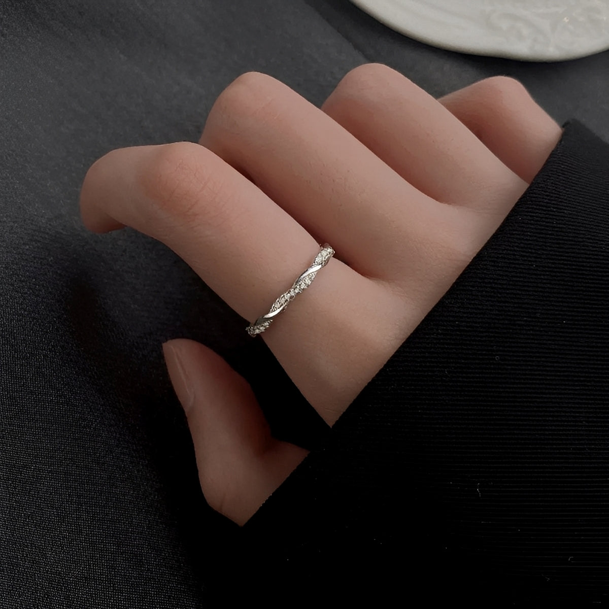 Adrien – Gedrehter Ring Silber & Gold