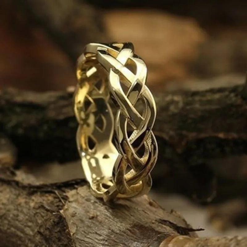 Thalia – Geflochtener Vintage-Ring in Gold