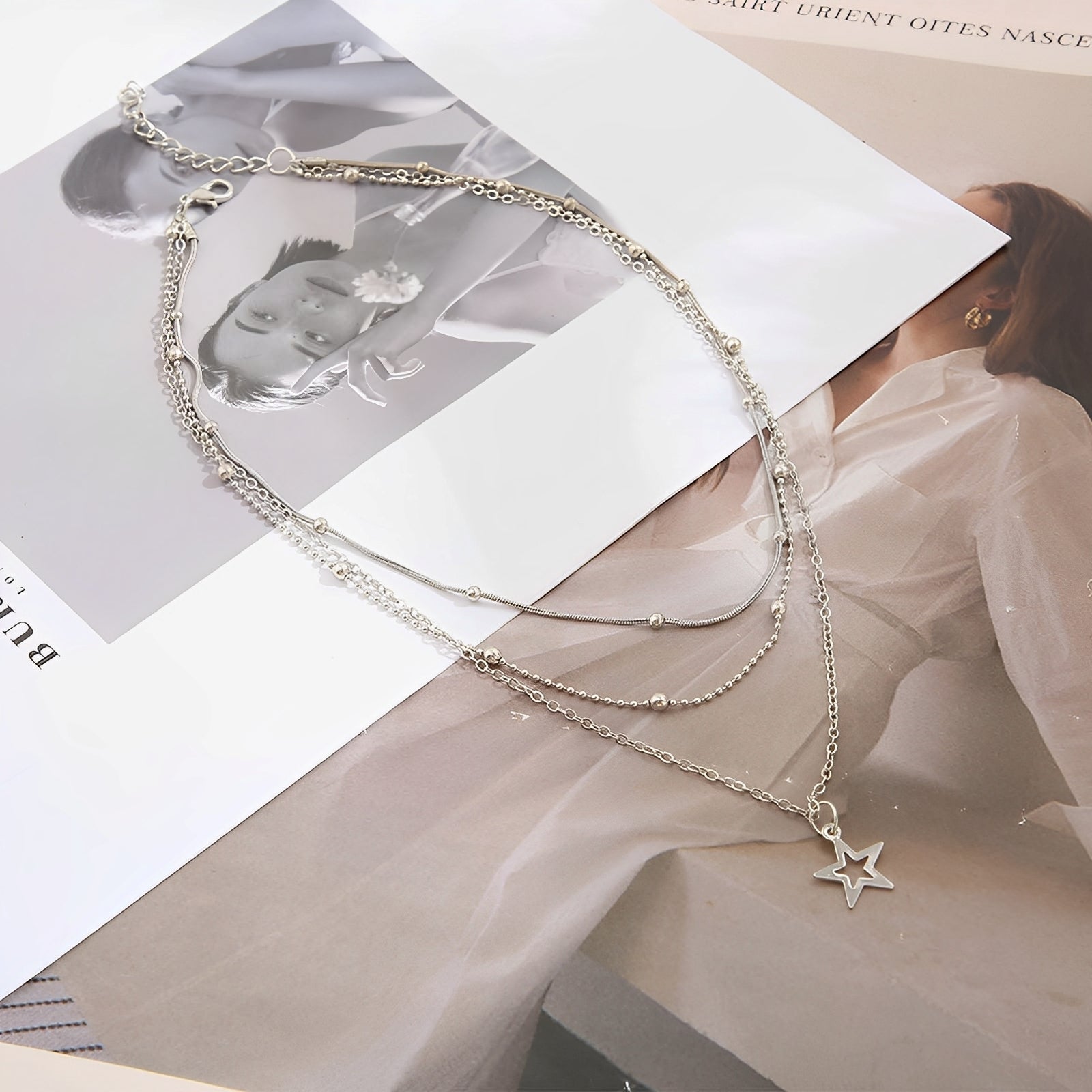 Elly – Vintage-Silberkette mit Stern