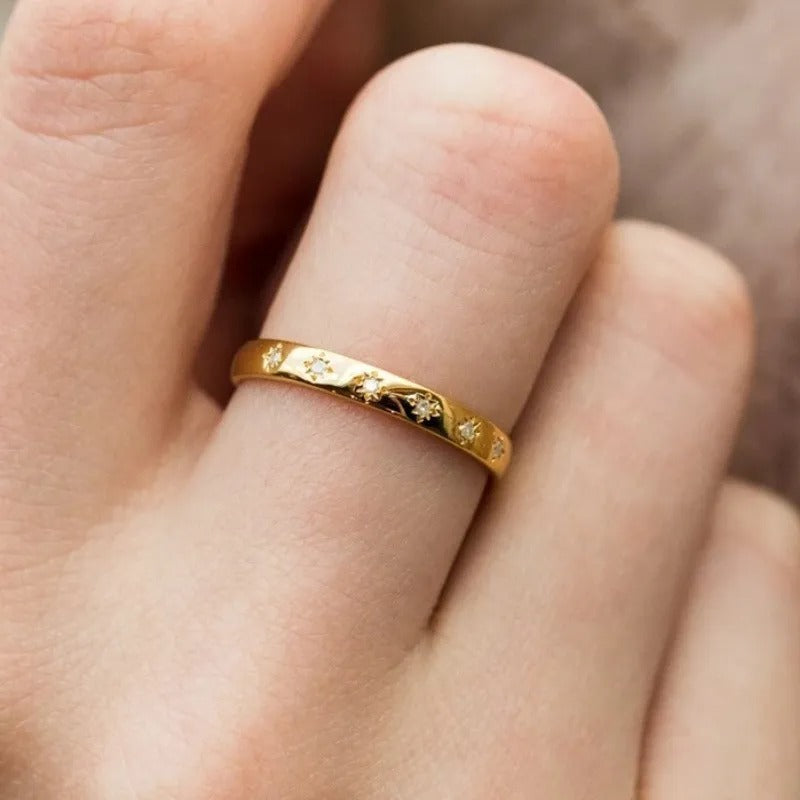 Zaynah – Vintage-Ring Gold mit Zirkonium