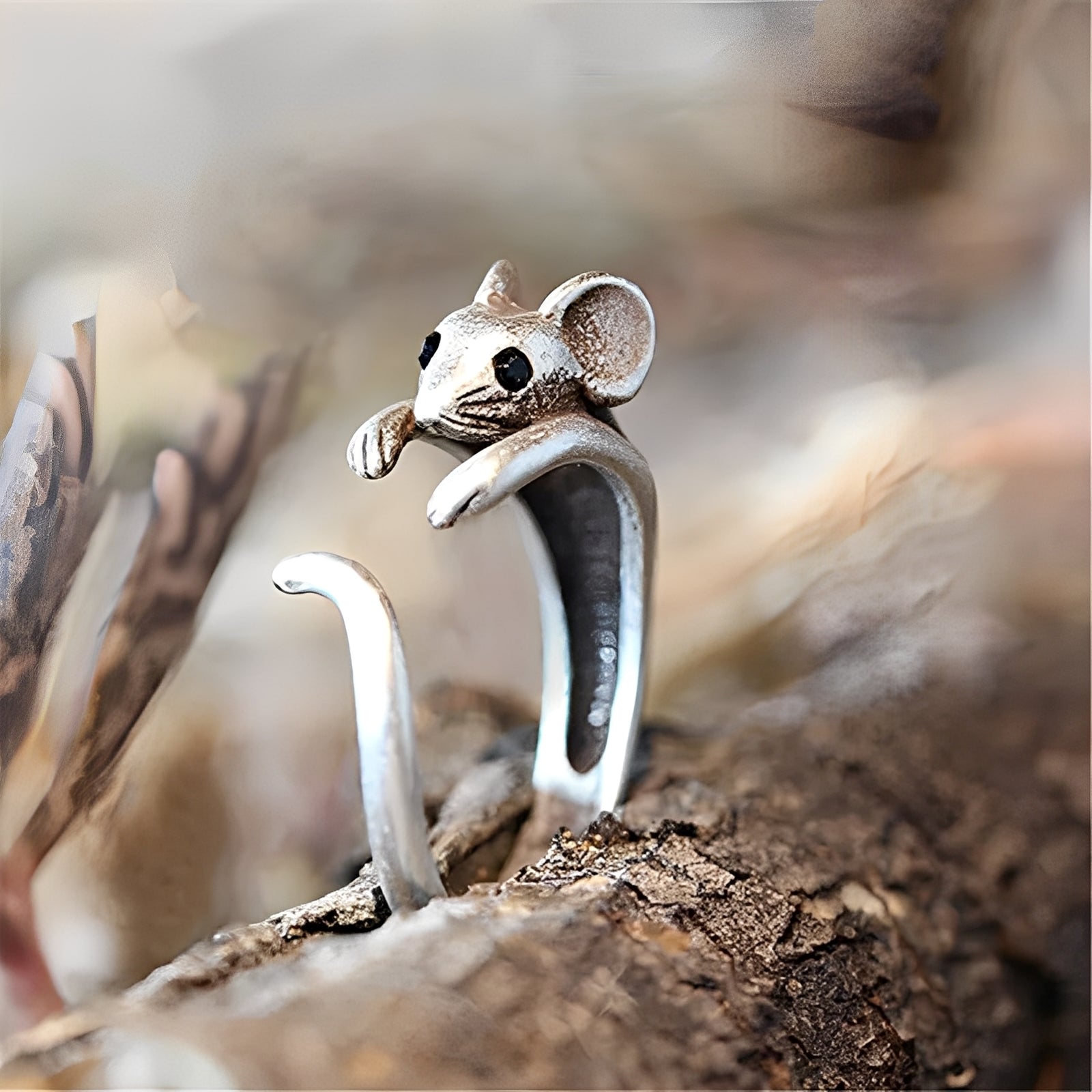 Giselle – Ring Silber Vintage Maus