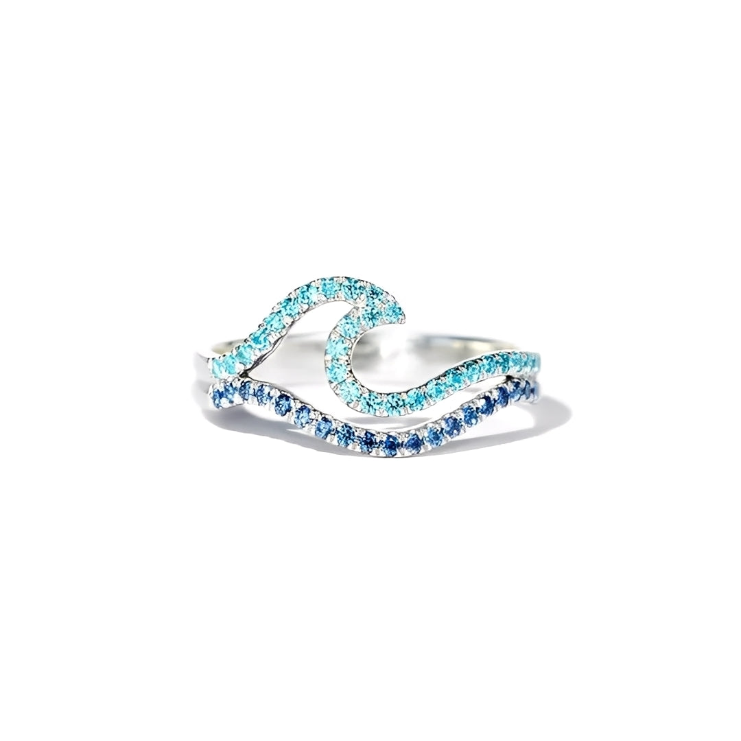 Daphnie – Ring Welle in Leuchtendem Opal