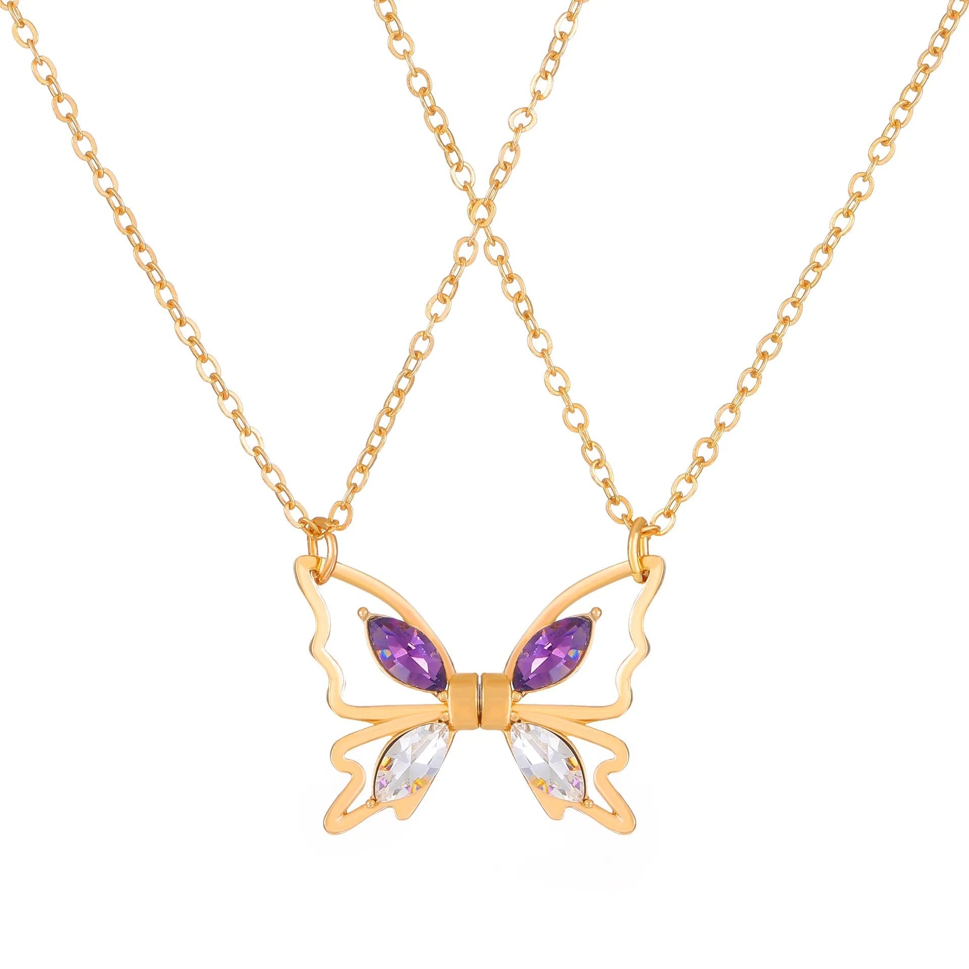 April – Collier Schmetterling Magnetisch in Gold