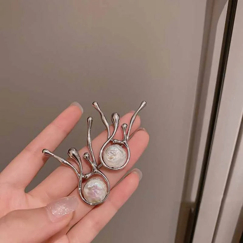 Alice – Ohrringe Perlen und Silber