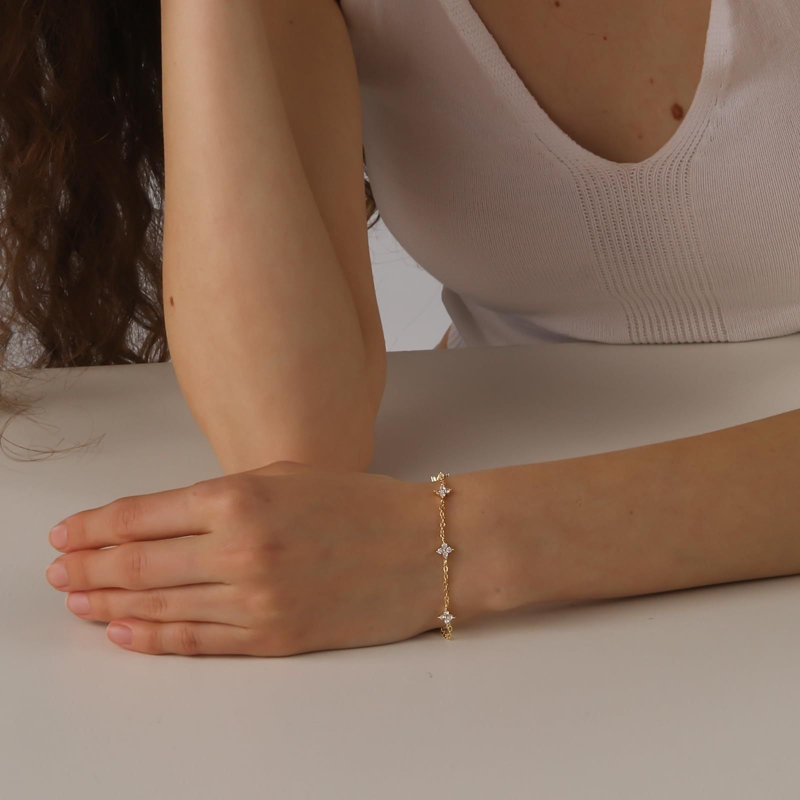 Soline – Armband Kette aus klarem Kristall