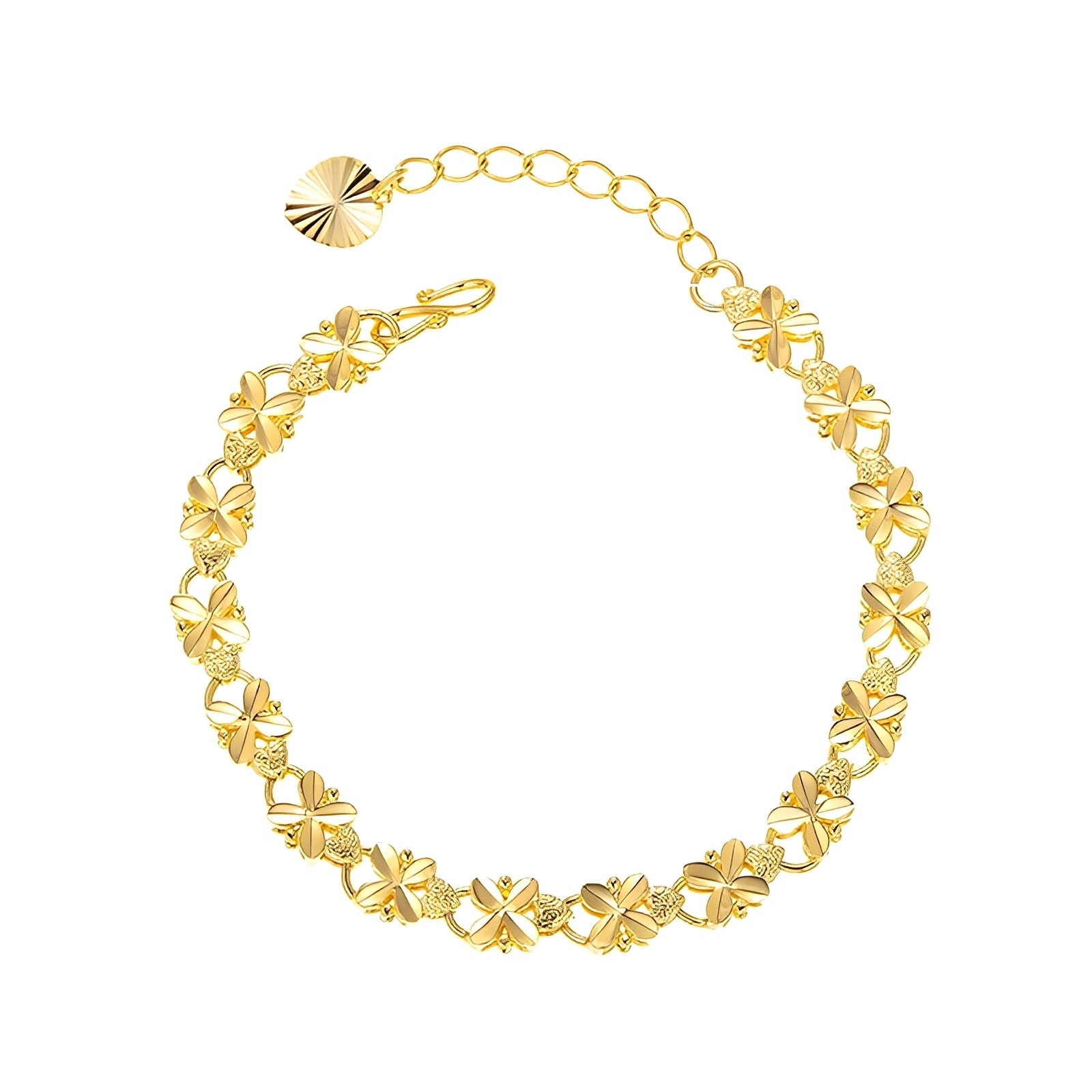 Dalia – Vintage-Goldarmband mit Gänseblümchen