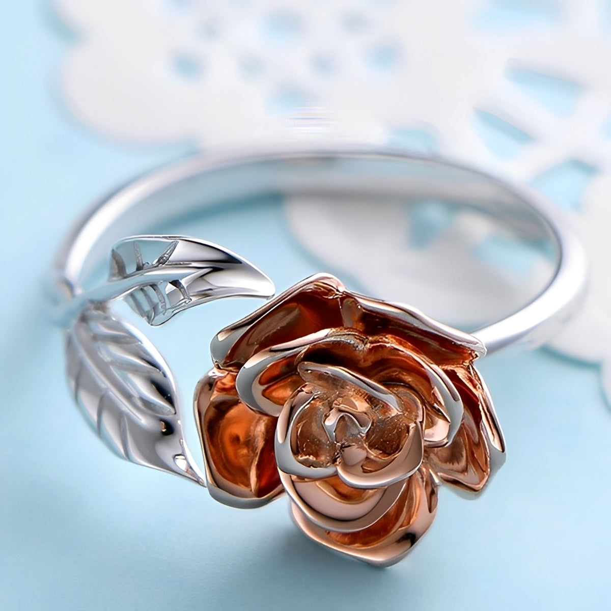 Jennie – Vintage Silberring mit Blume