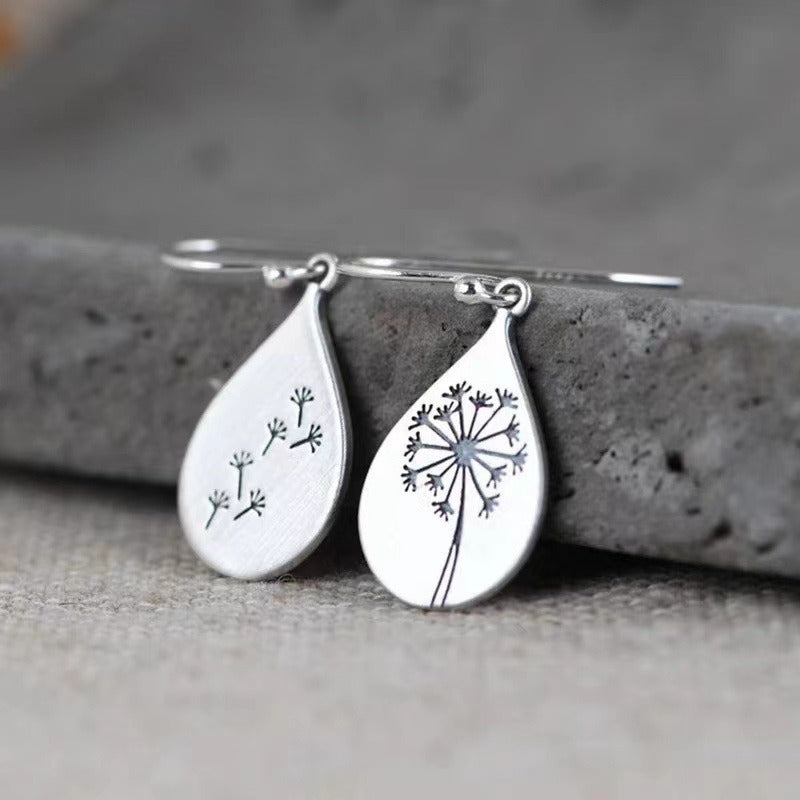 Diane – Vintage Blumenohrringe Silber