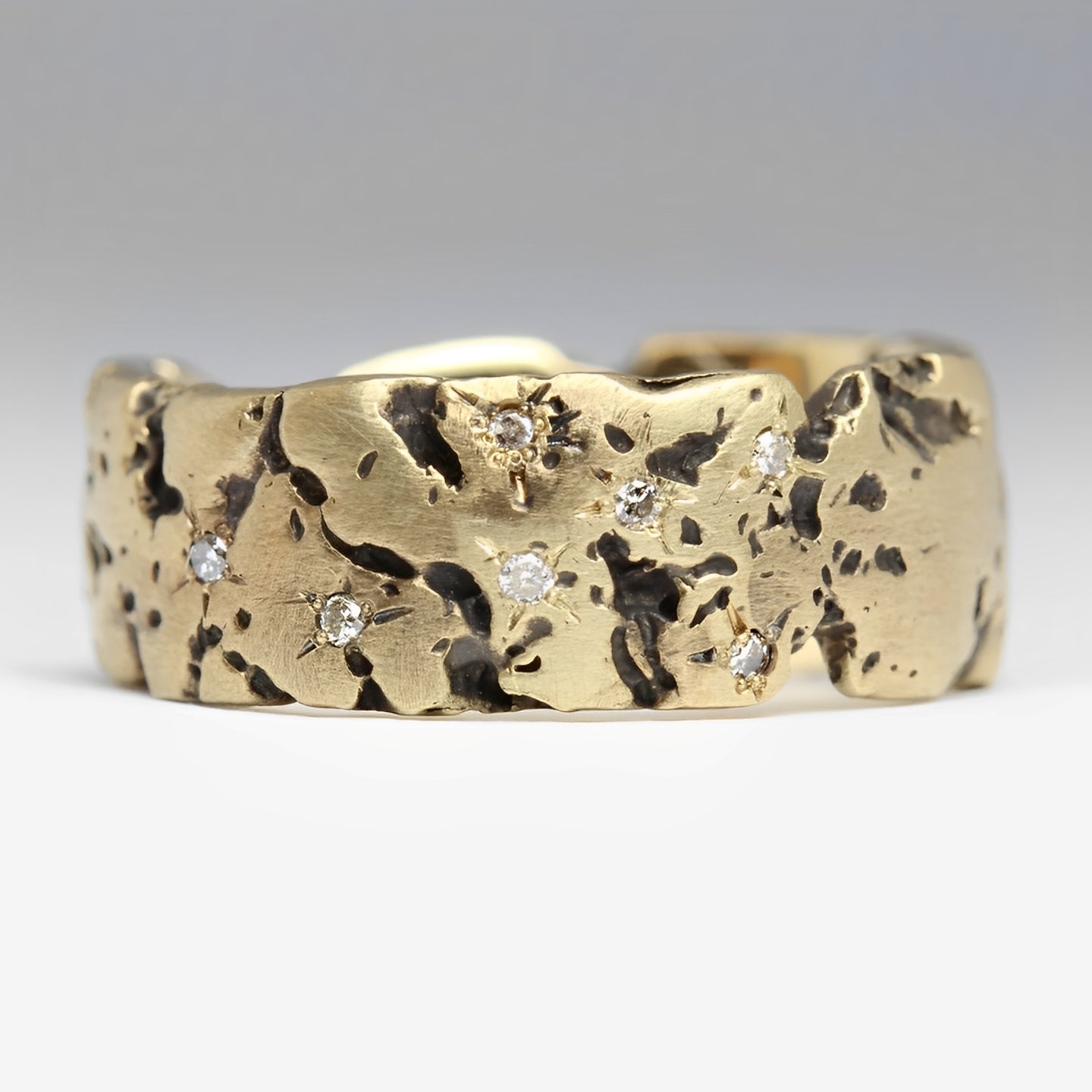 Tiffany – Vintage-Ring Gold mit Eingebettetem Blauem Kristall