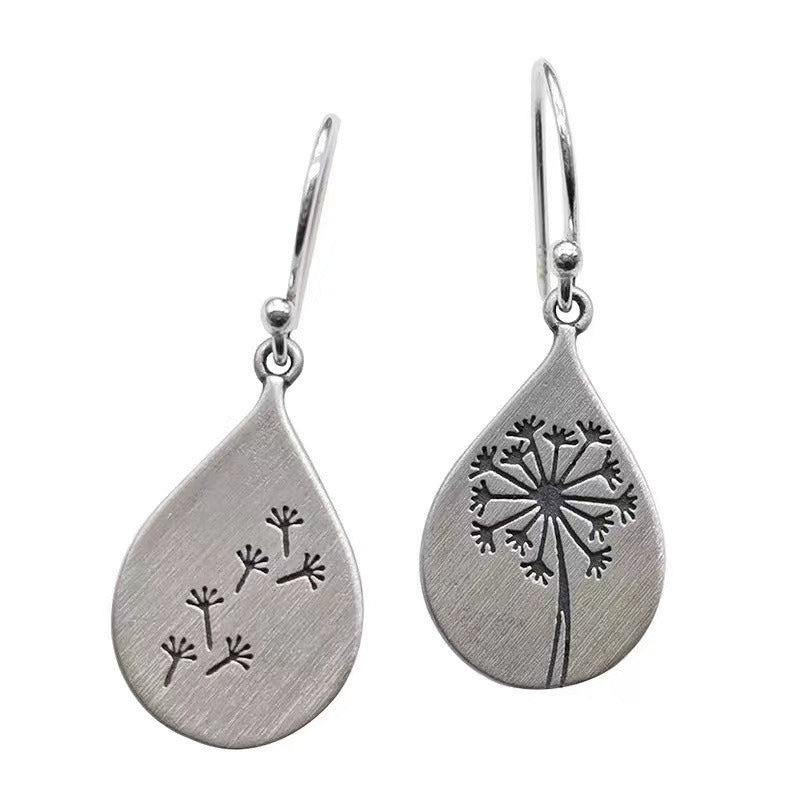 Diane – Vintage Blumenohrringe Silber