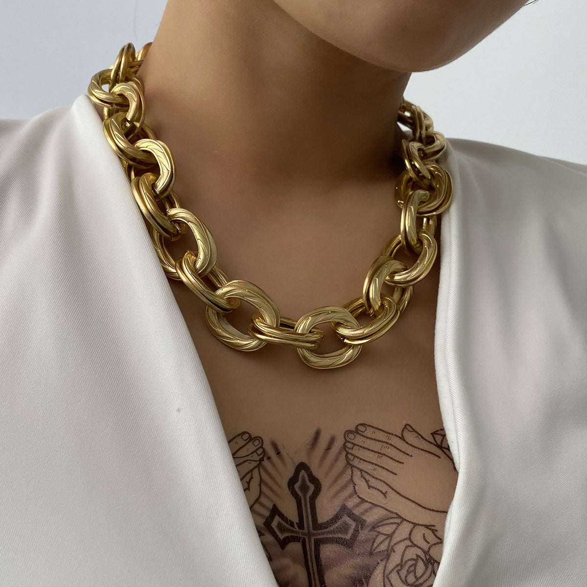 Alessia – Halskette mit dicken goldenen Gliedern