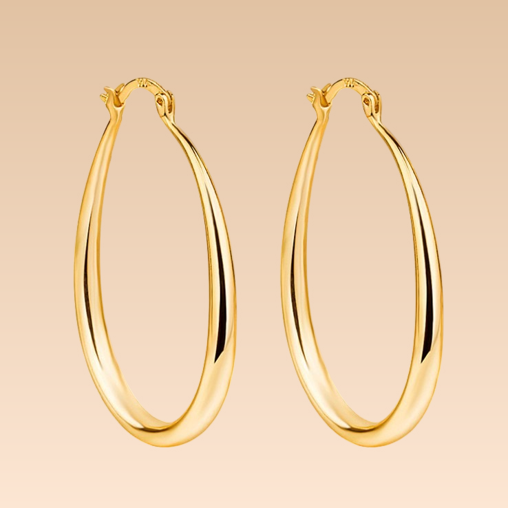 Claire - Goldene Creolen im Vintage-Stil