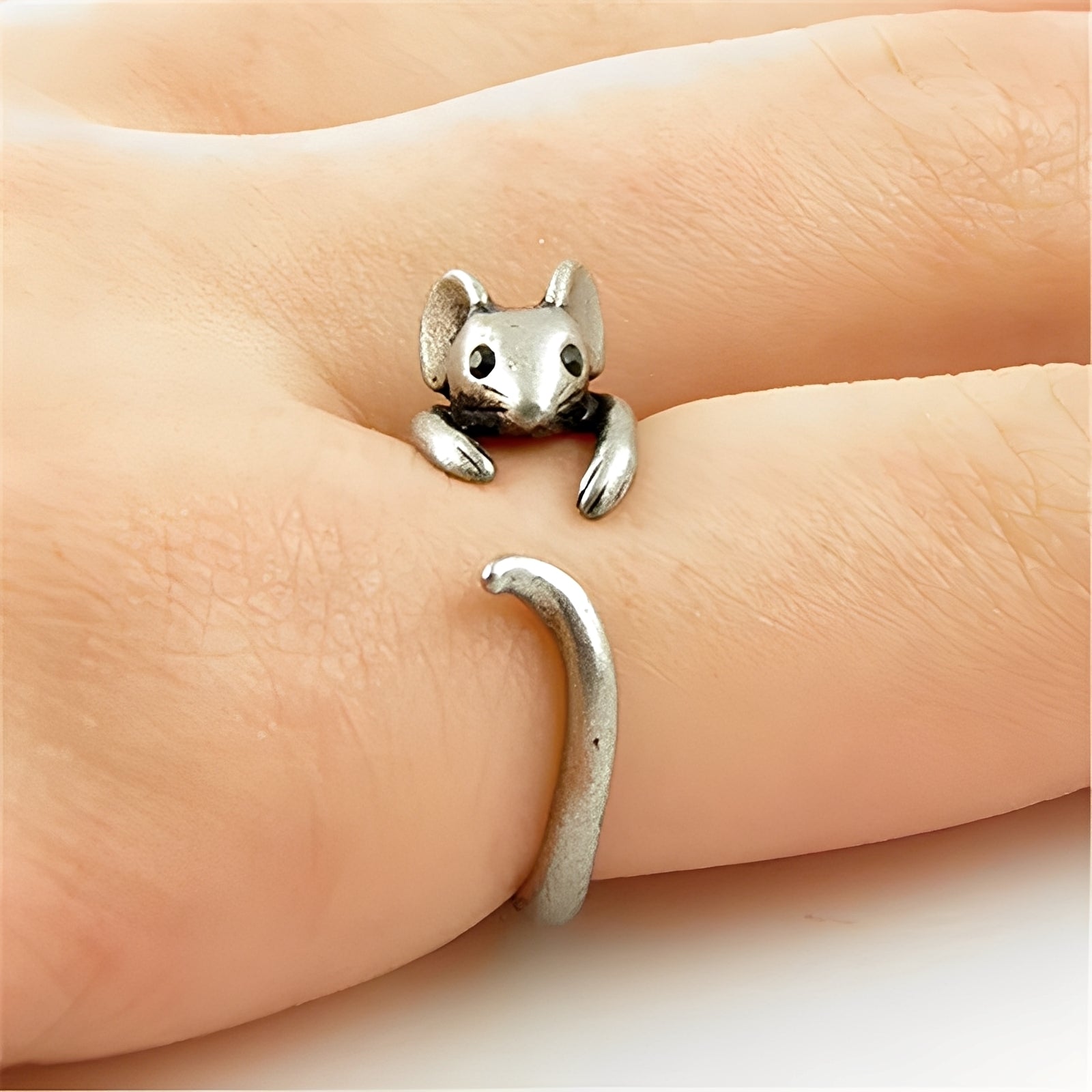 Giselle – Ring Silber Vintage Maus