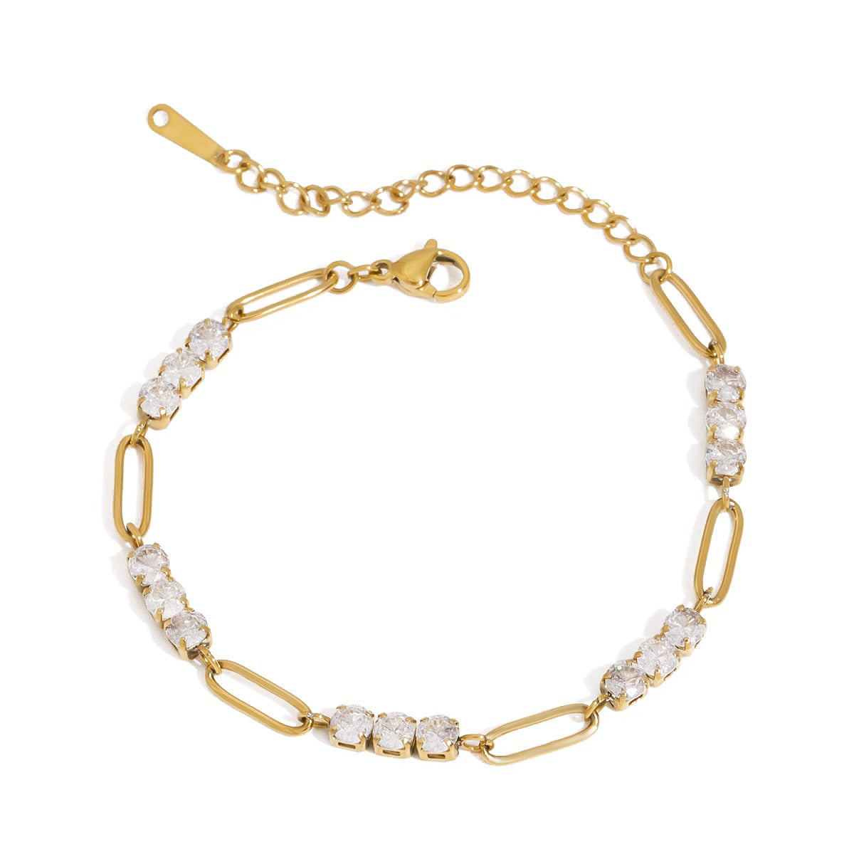 Clarisse – Armband Kette mit Diamanten besetzt