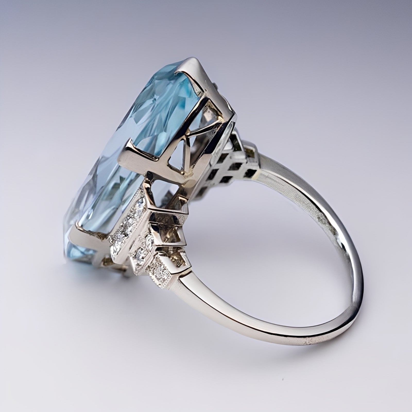 Analisse – Ovaler Kristall Blauer Ring