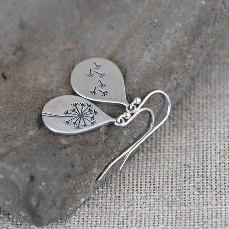 Diane – Vintage Blumenohrringe Silber