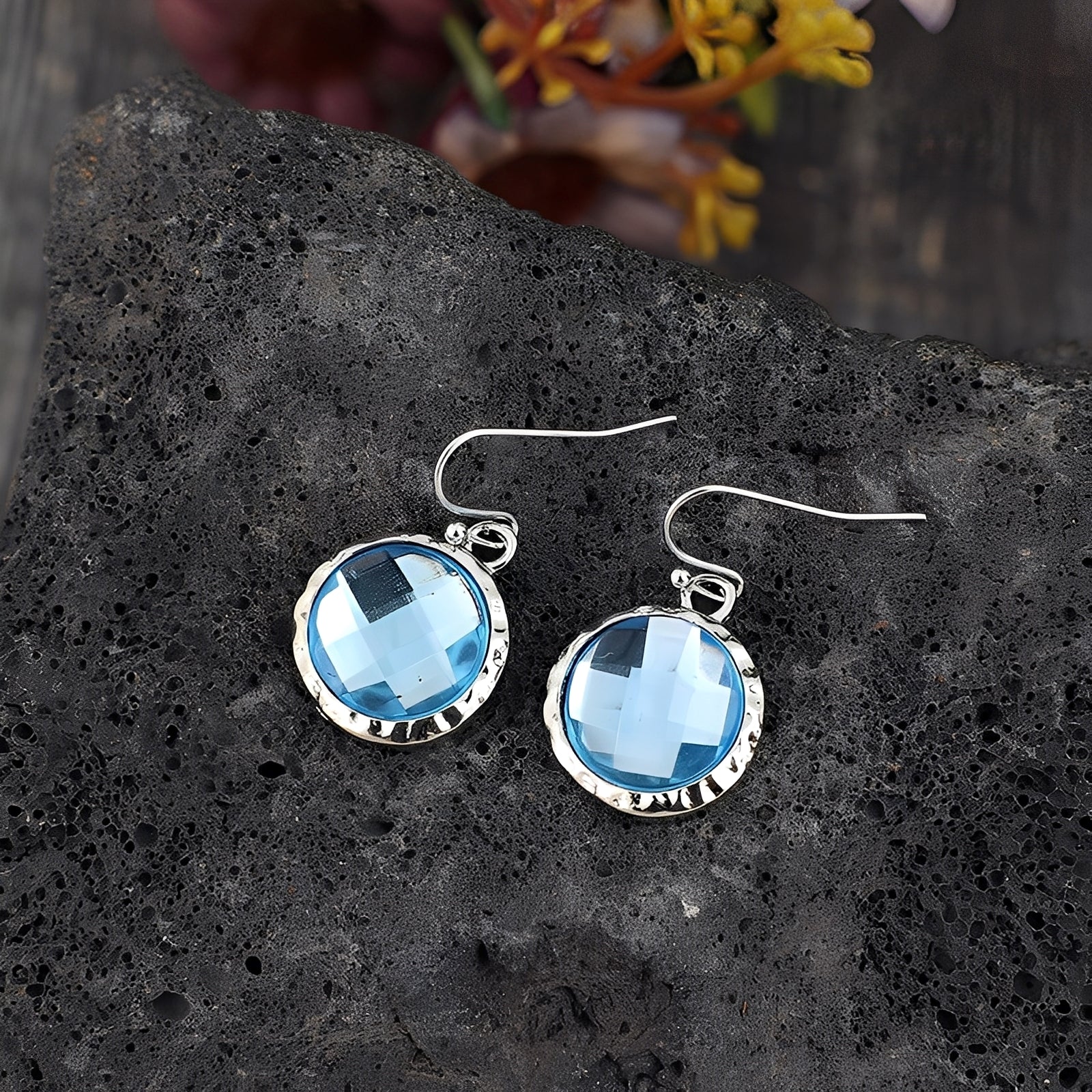 Azura – Ohrringe Blaue Kristalle Vintage