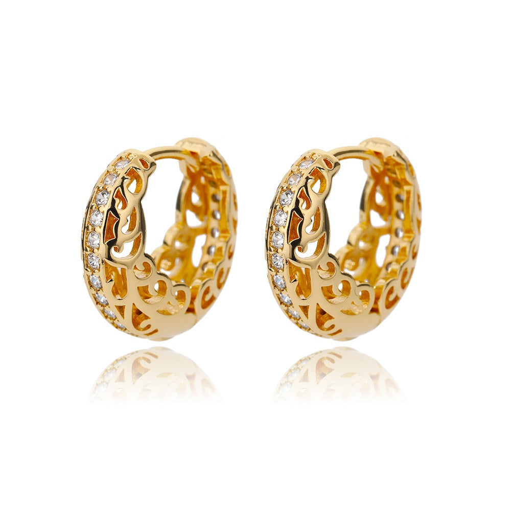 Yumi – Creolen Mandala aus Gold Minimalistisch