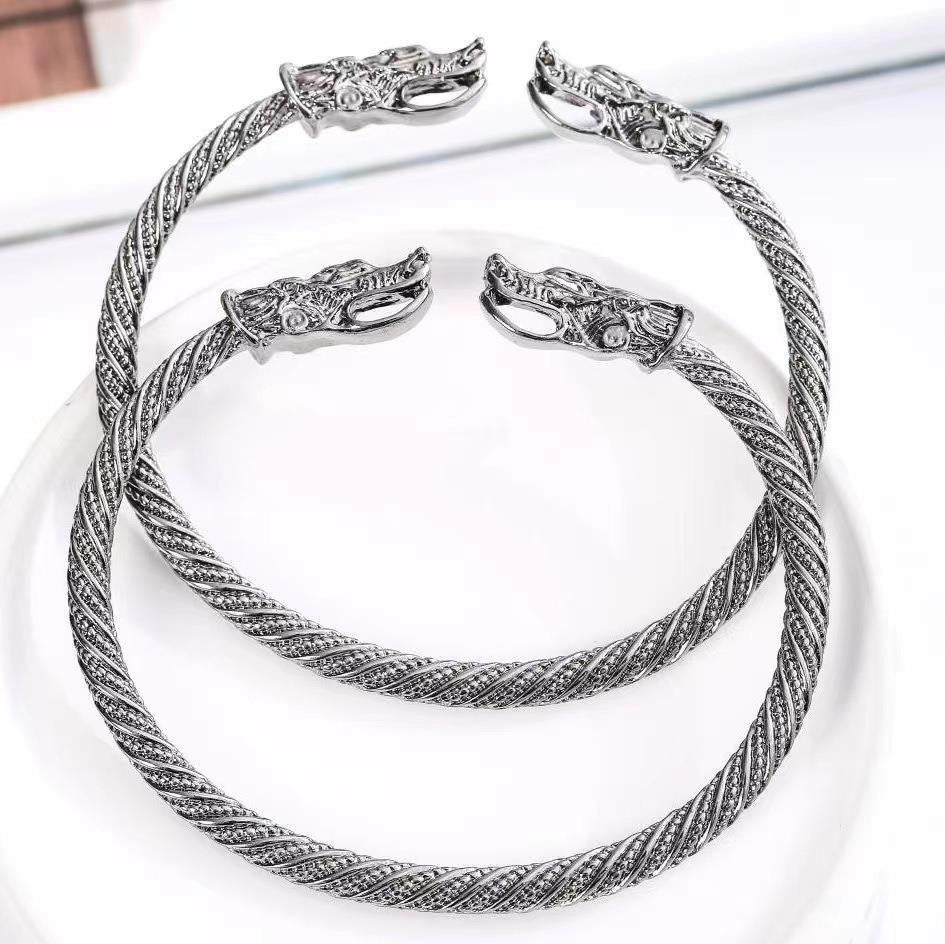 Ragnar – Wikinger-Armband im Antiken Silber-Look für Herren