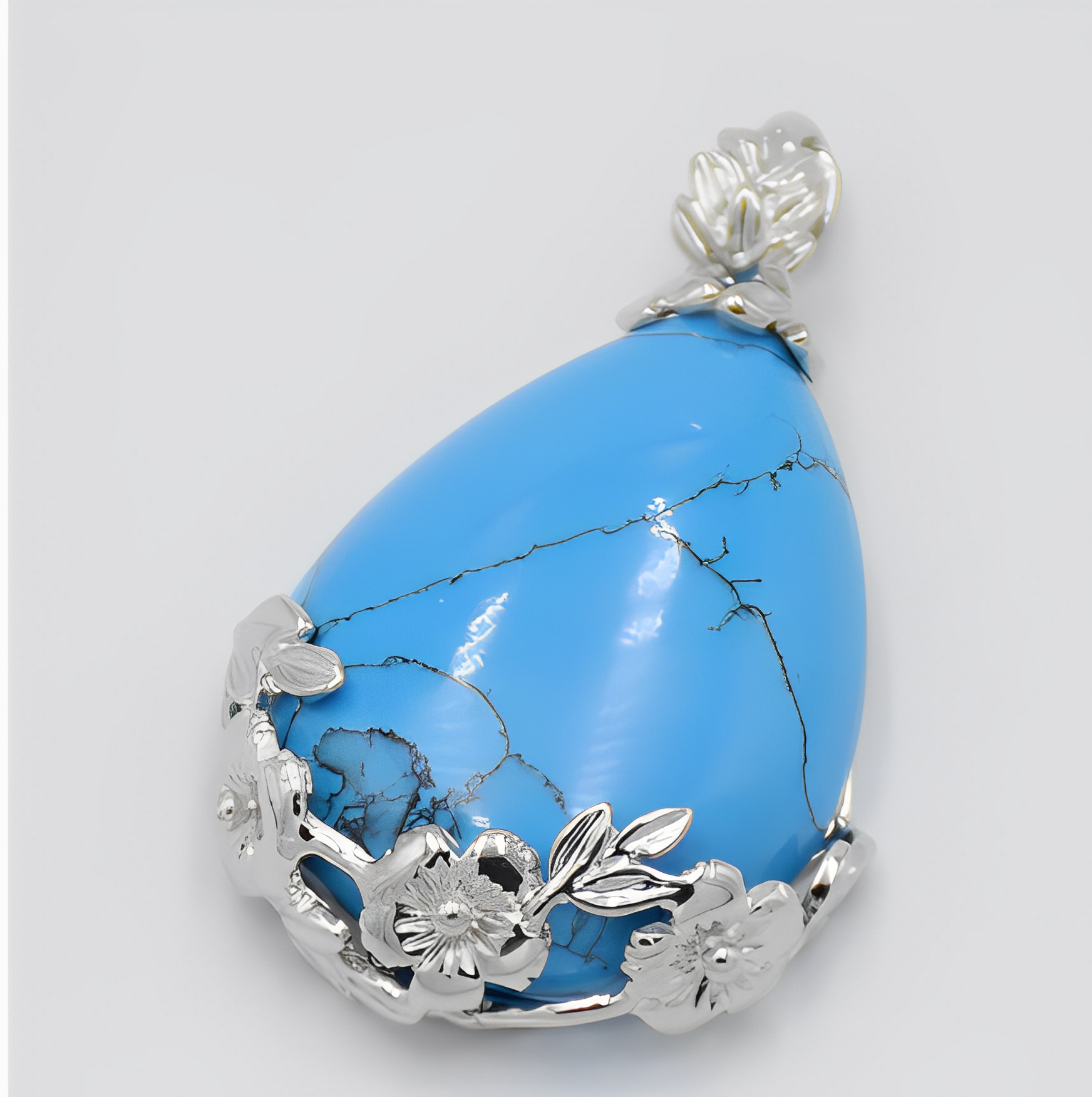 Lysiane – Anhänger Blume Tropfen Kristall