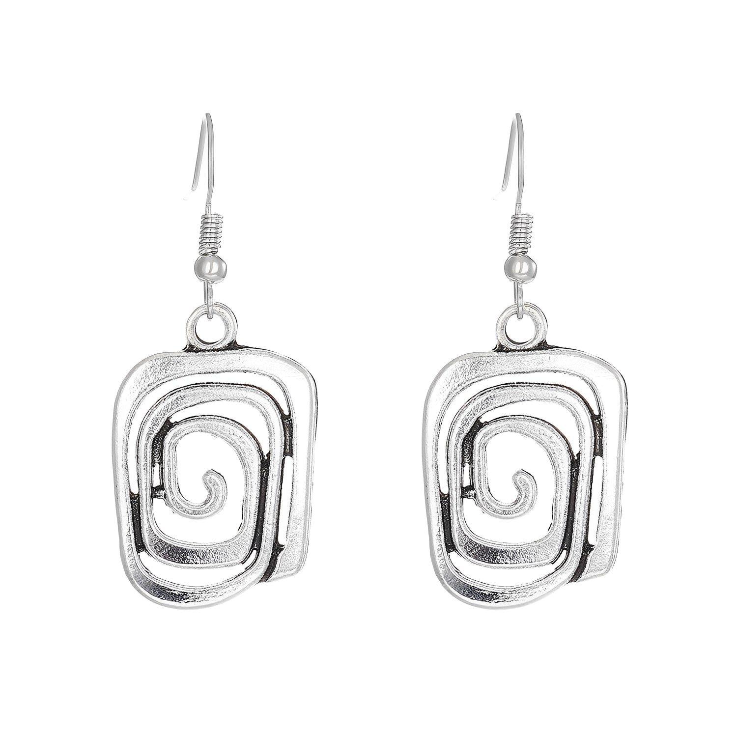 Kaia – Ohrringe Boho in Silber mit Spiraldesign