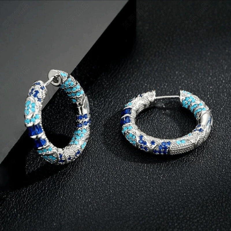 Naelle – Kreolen aus blauem Zirkonium