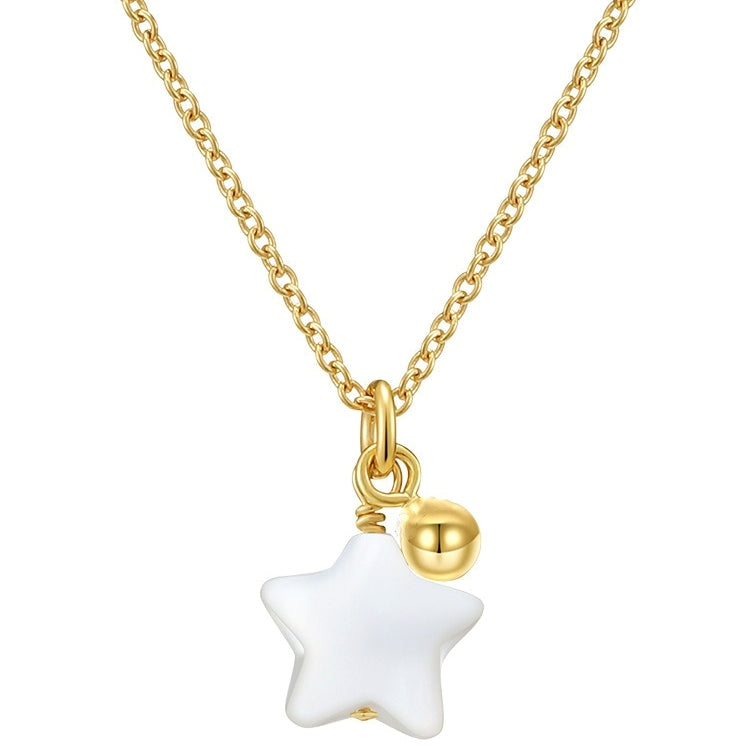 Celine – Kette Anhänger Stern und Perle Mini
