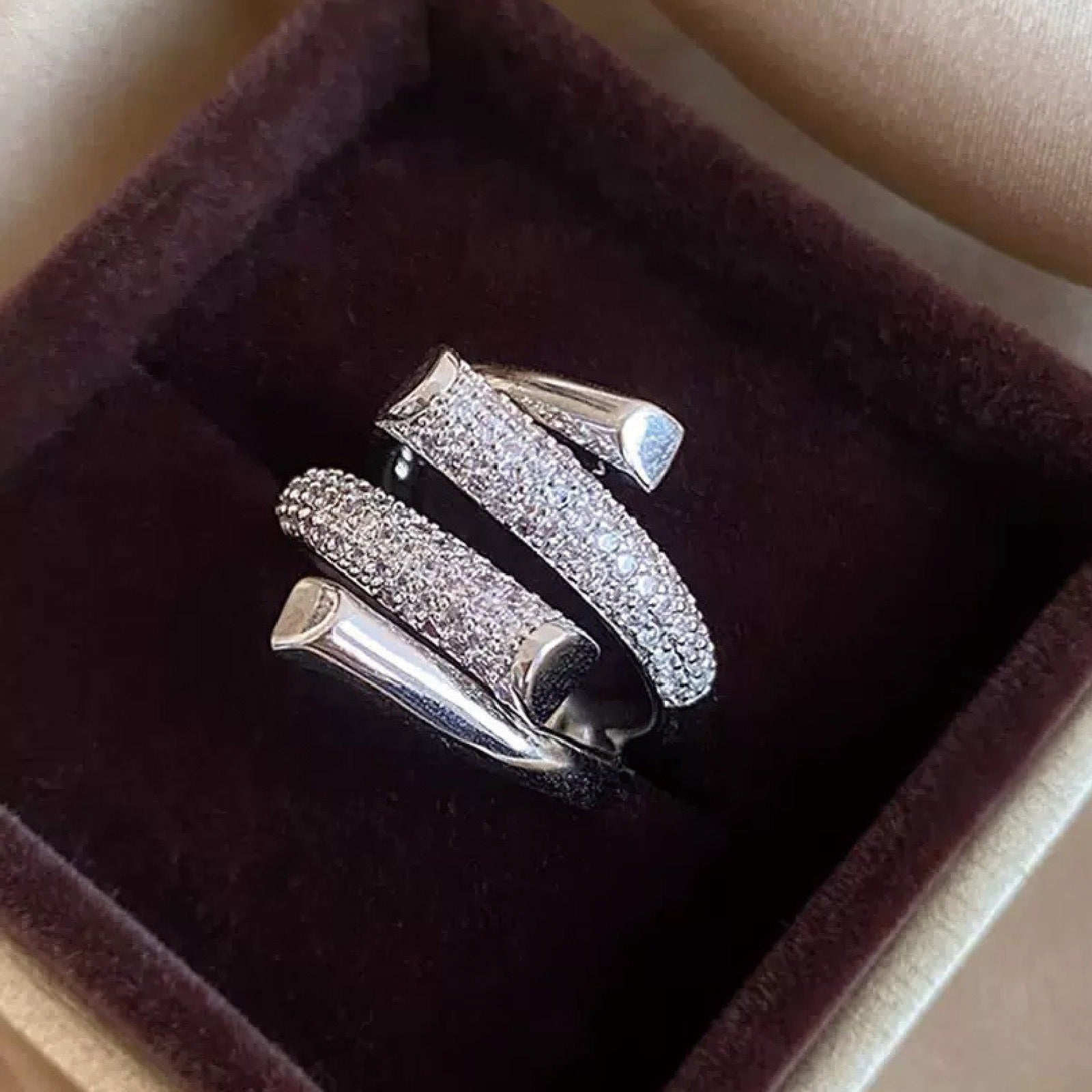 Kaede – Ring Kupfer Geometrische Elegante Form