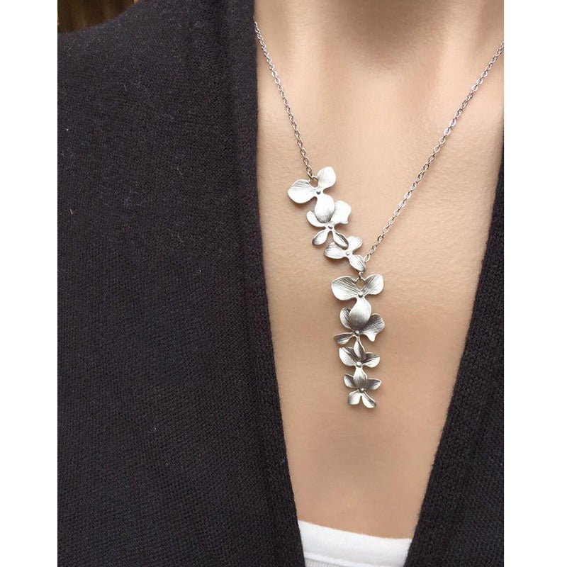 Aurore – Vintage Silberblumen-Halskette