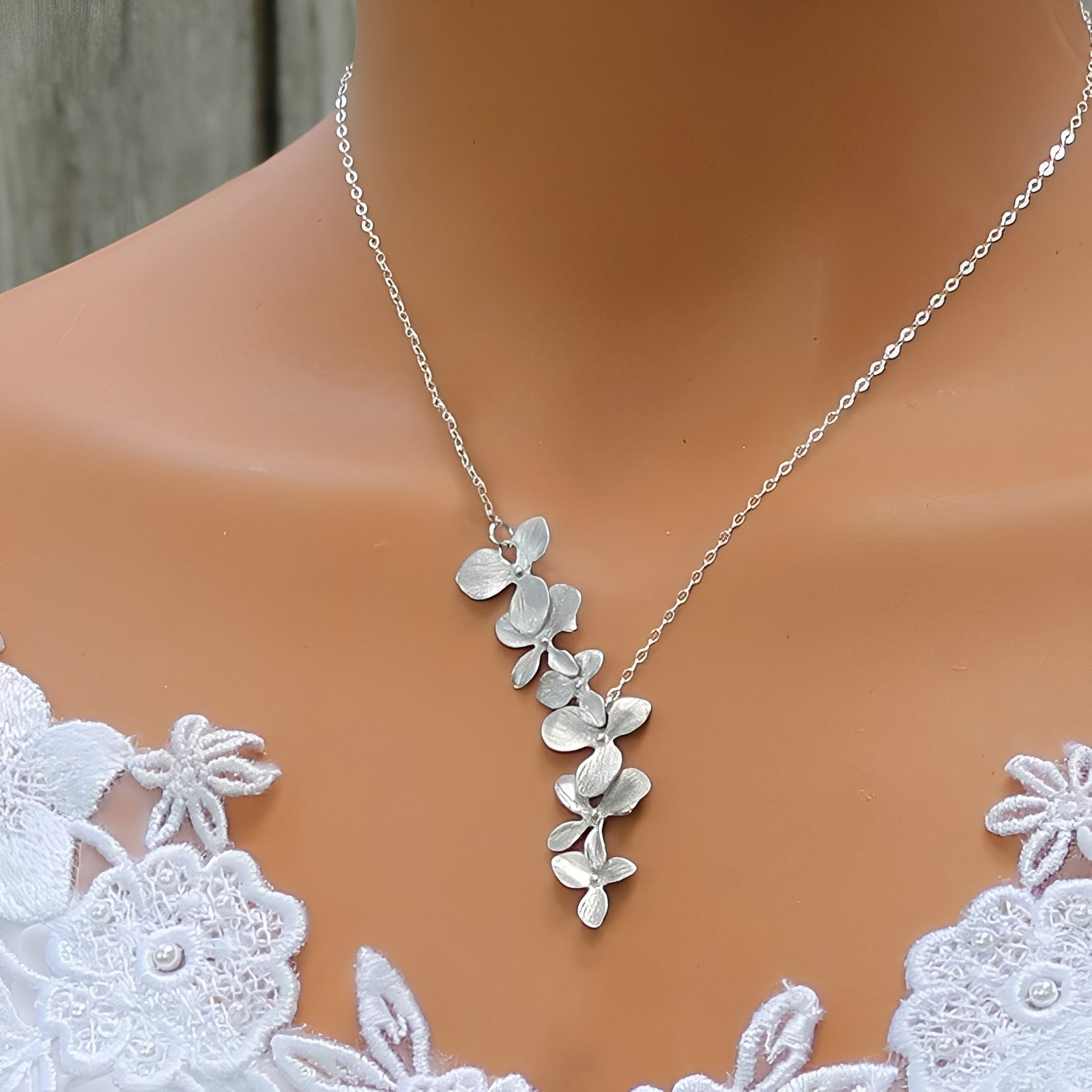 Sylvaine – Halskette Alte Blume aus Silber