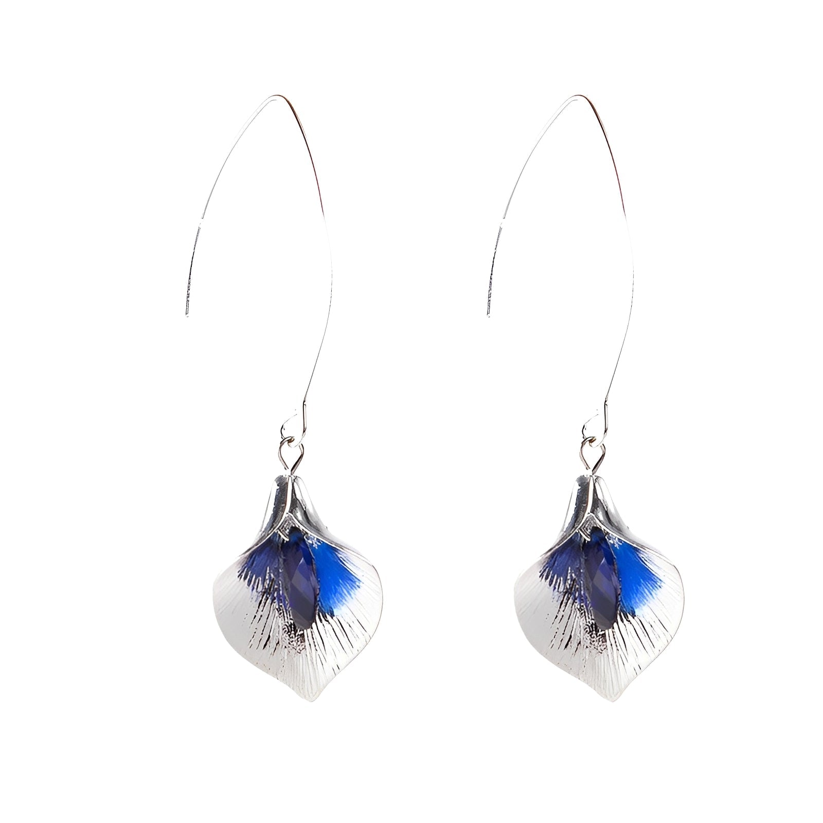 Lyana – Silberne Ohrringe mit Blauem Stein