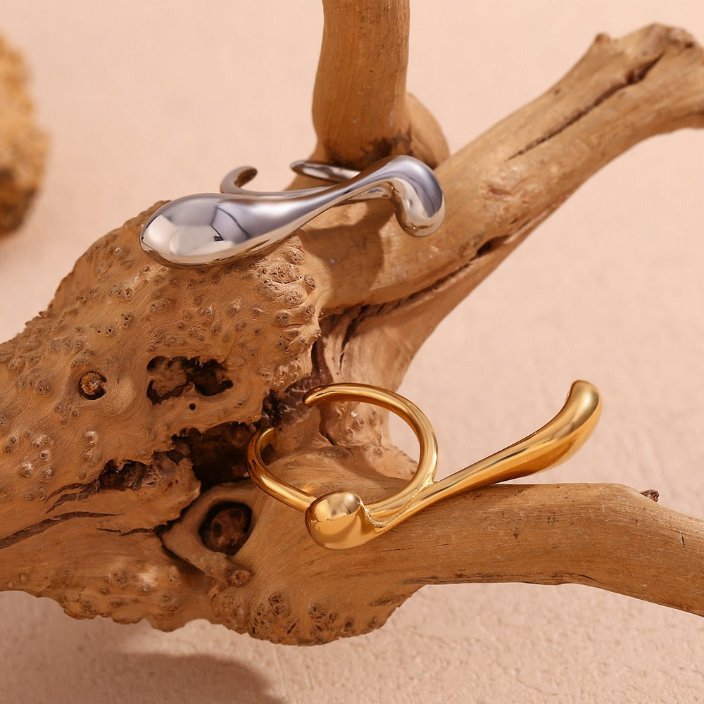 Holly – Offener Ring Unregelmäßiger Wassertropfen