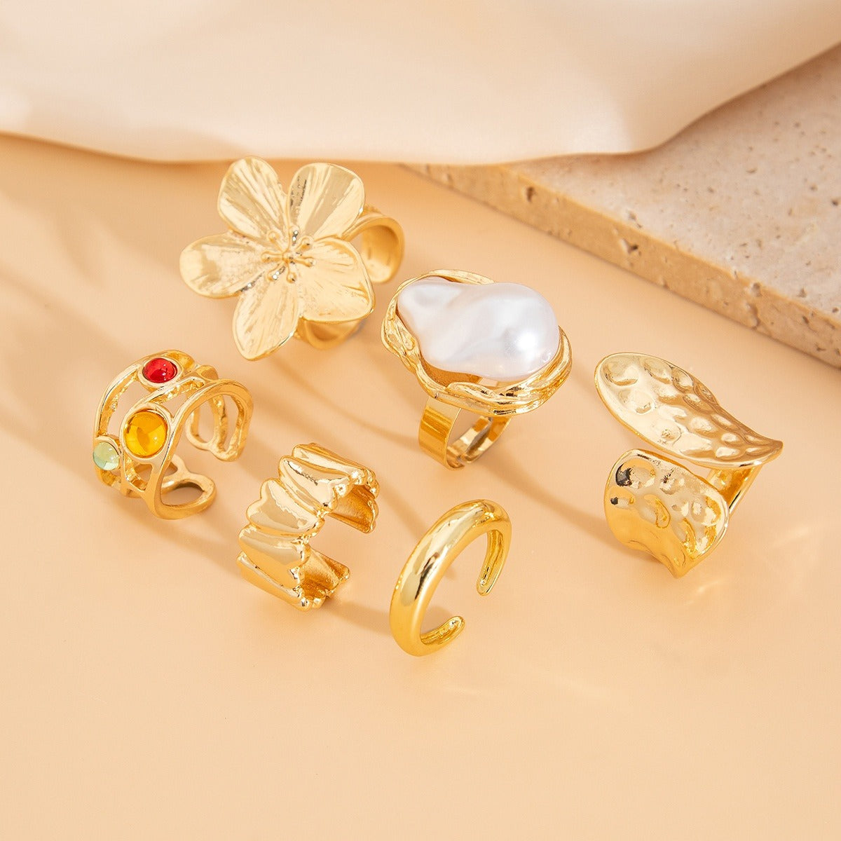 Merina – Set von 6 Statement-Ringen