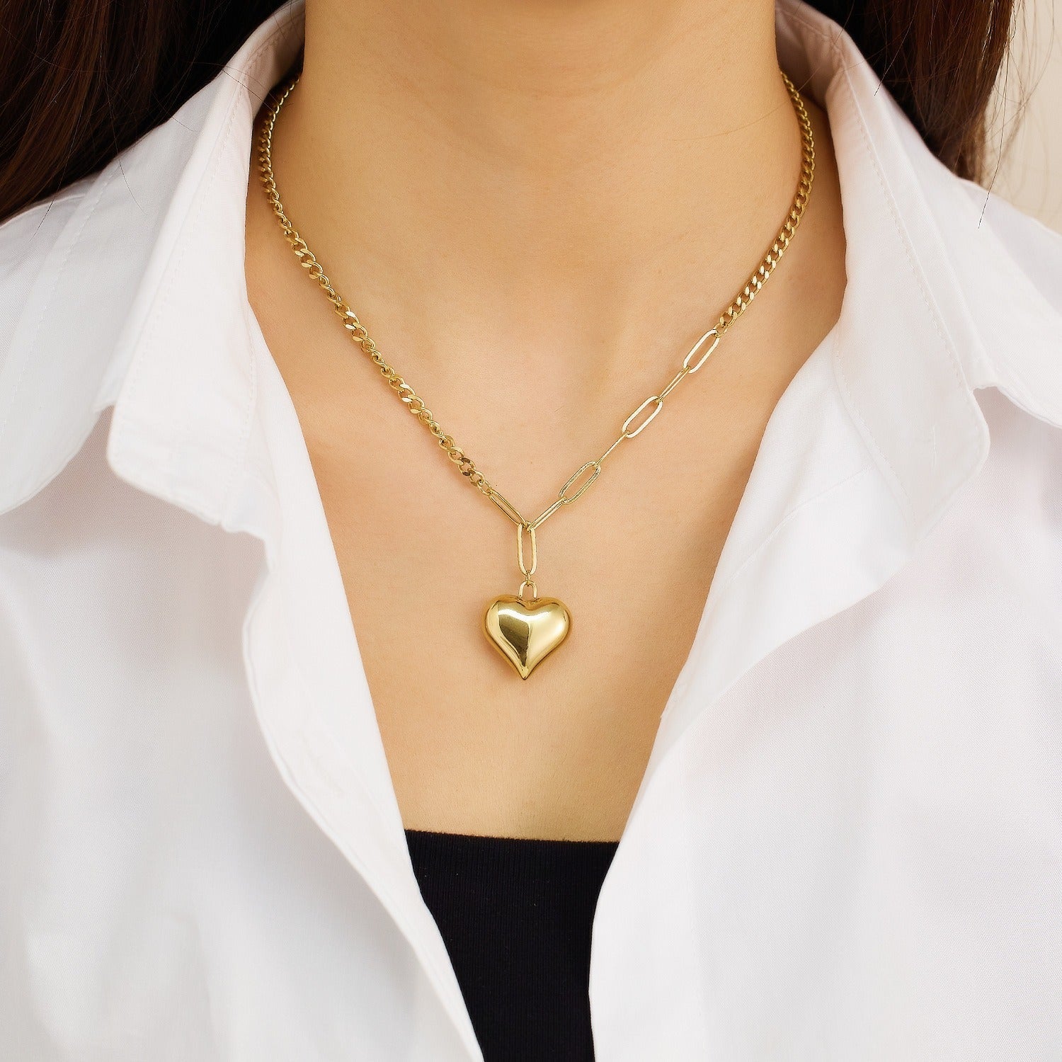 Rosalie – Lange Kette mit Anhänger aus bunten Zirkonen