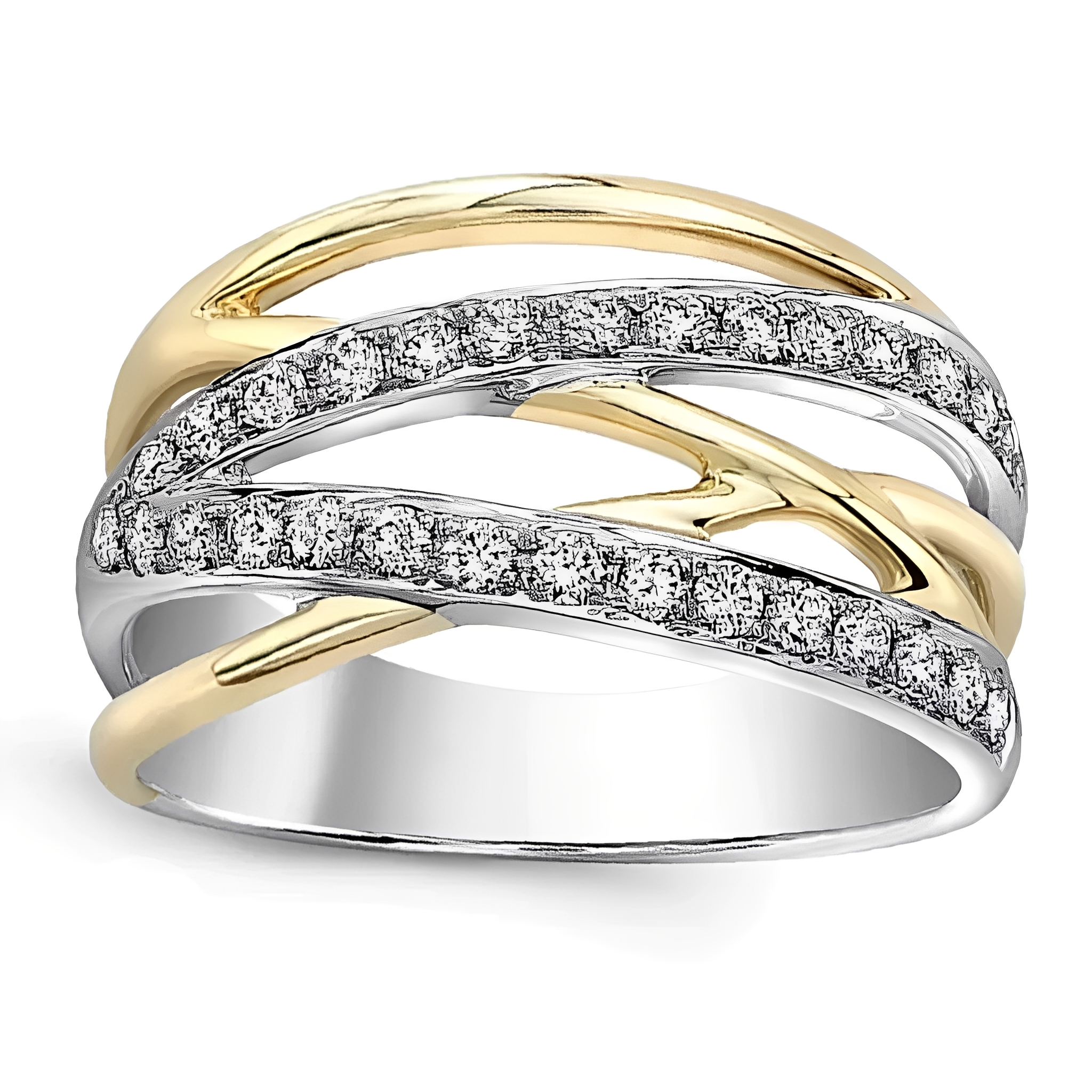 Cayenne – Zweifarbiger Ring mit Brillanten Zirkonia