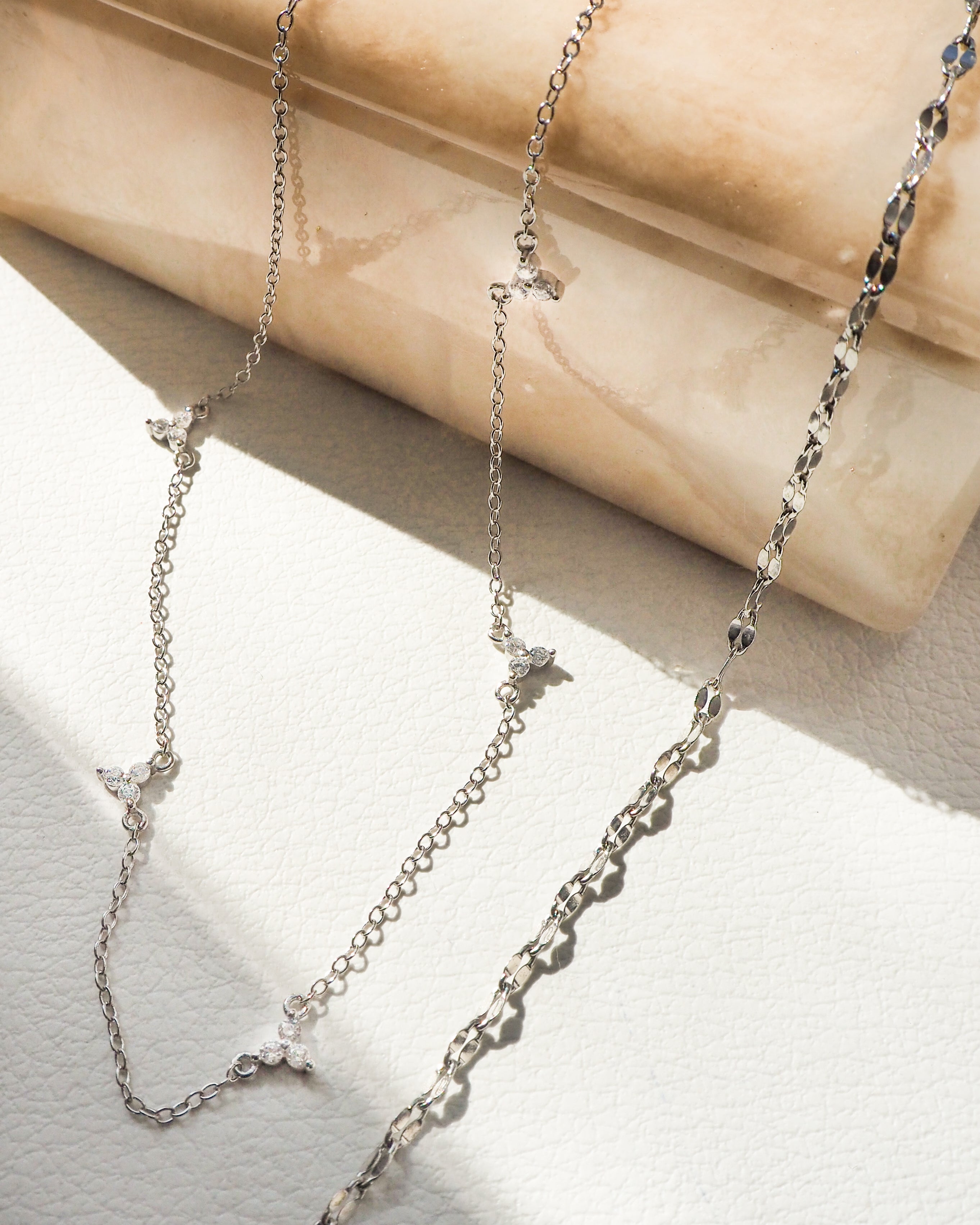 Kristall Cluster Silber Kette Halsband