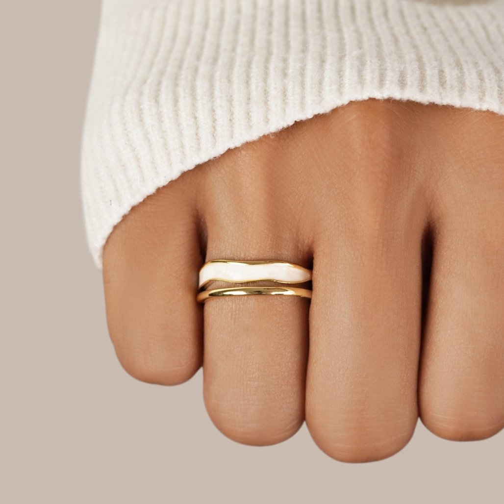 Fely – Ring Sahara Golden mit Schichten