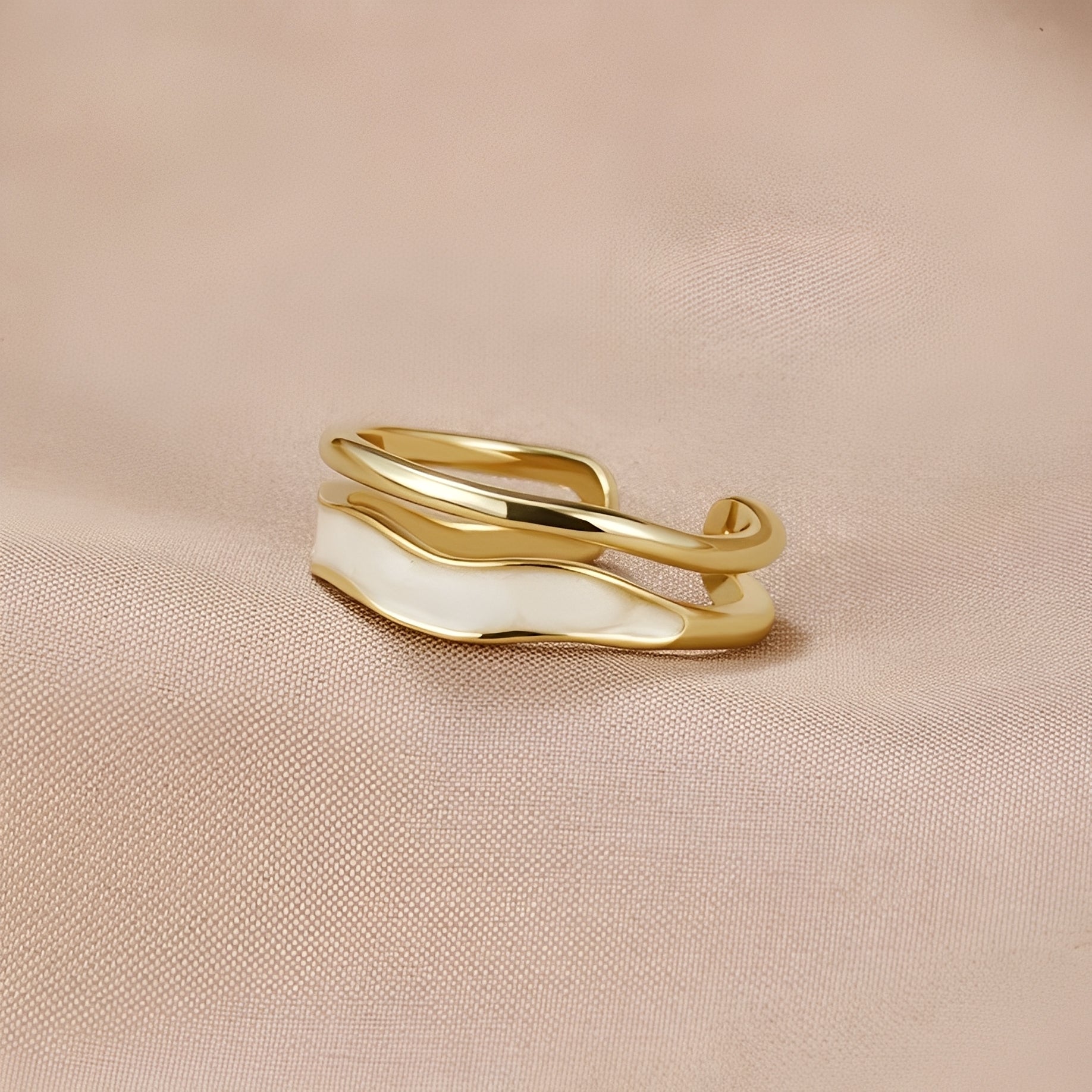 Fely – Ring Sahara Golden mit Schichten