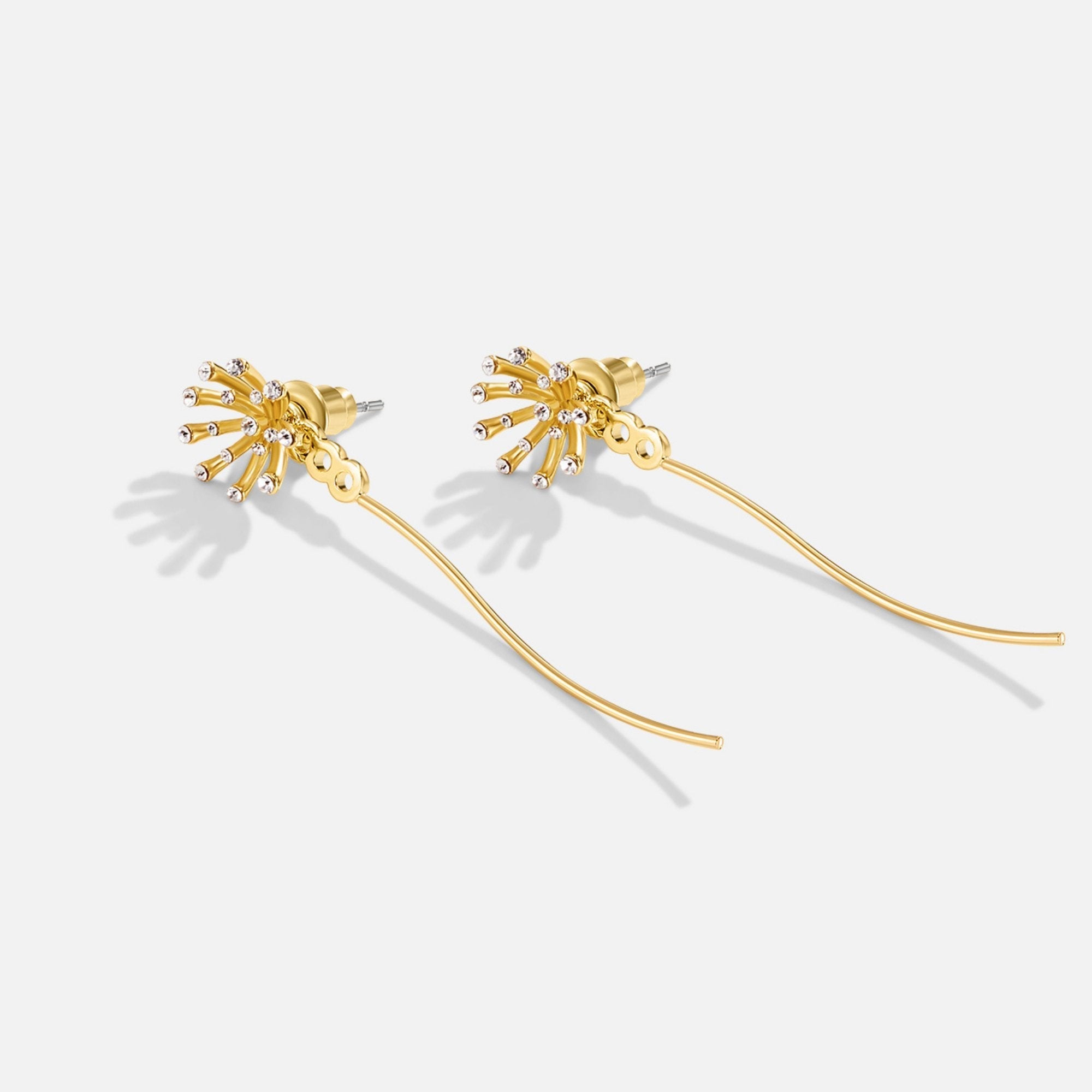 Wunsch Dir Etwas Löwenzahn 18K Gold Ohrringe