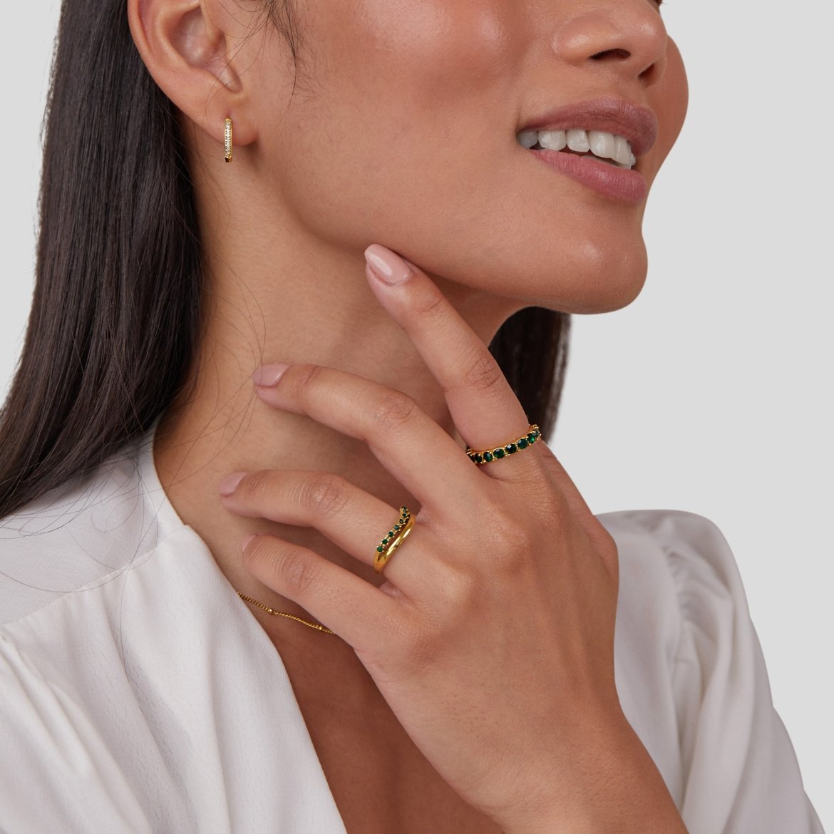 Issa – Überlagerte Elegante Smaragdring