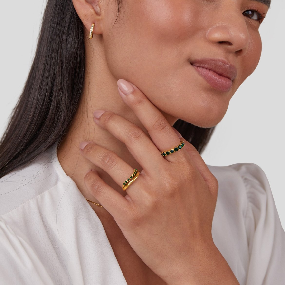 Issa – Überlagerte Elegante Smaragdring