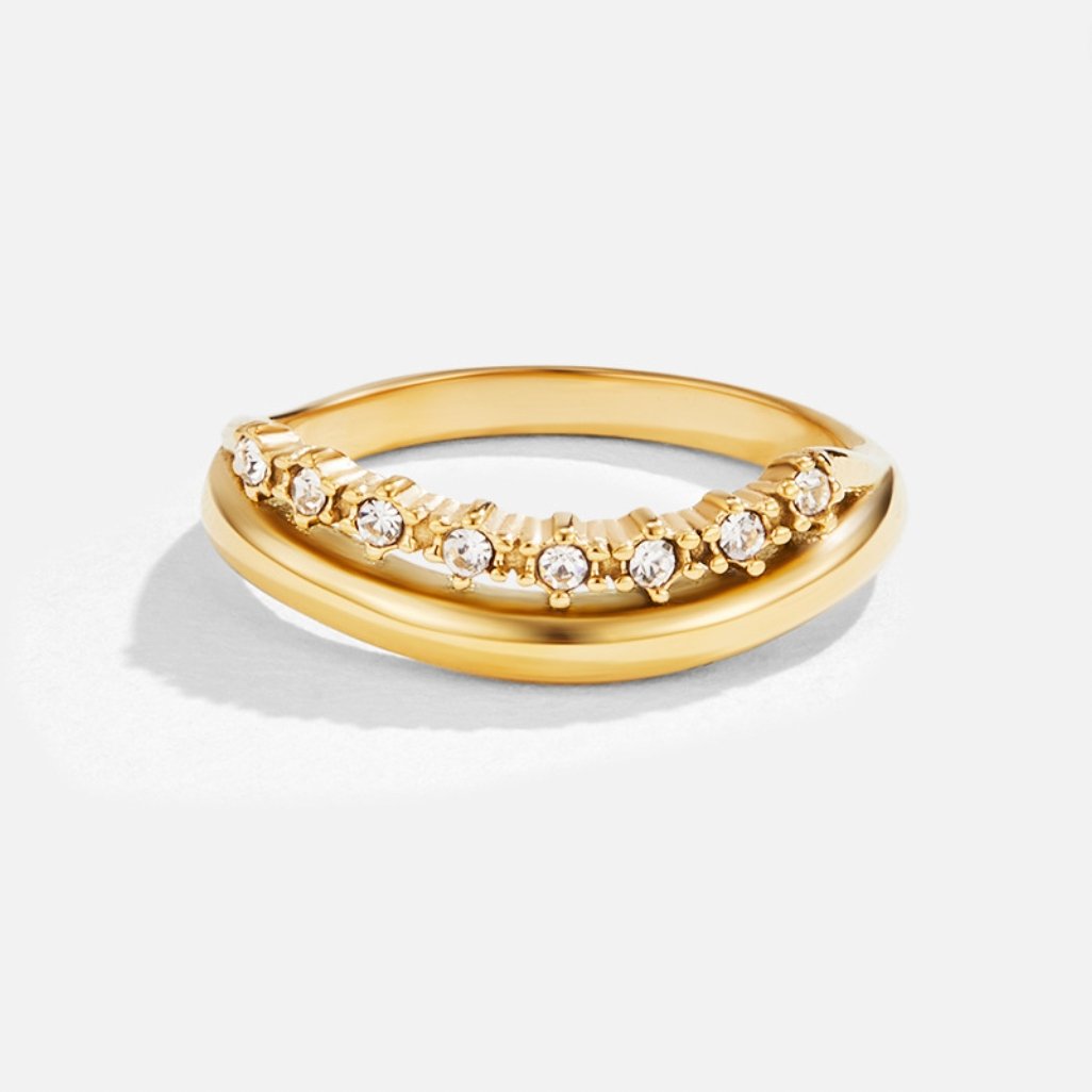 Marissa – Überlagerte Ring Weißer Kristall