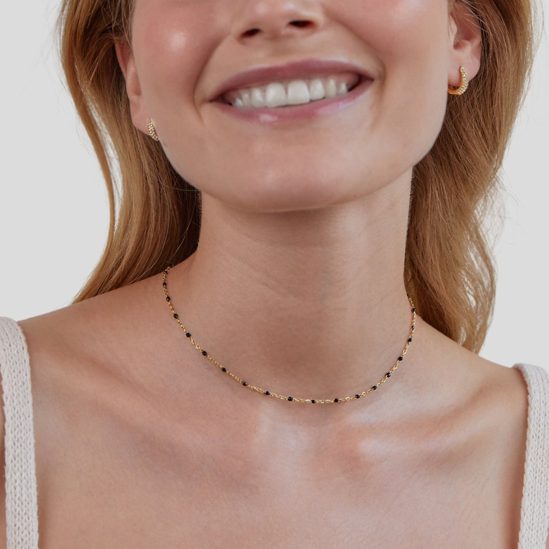 Yara – Elegante Schwarze Perlenkette